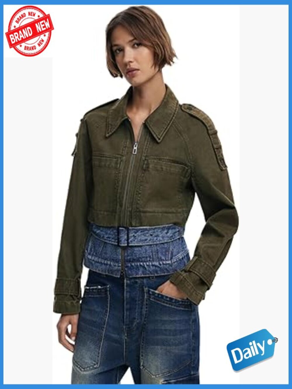 Woven Parka with Zipper Closure, Long Sleeve, Machine Washable